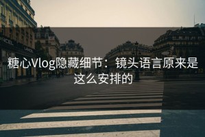 糖心Vlog隐藏细节：镜头语言原来是这么安排的