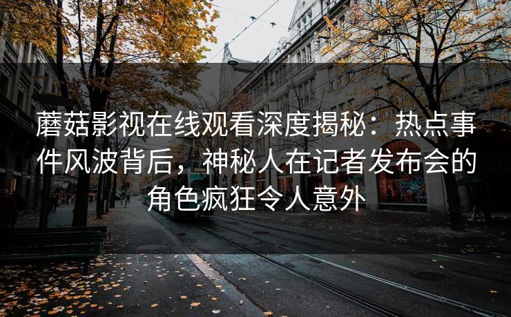 蘑菇影视在线观看深度揭秘：热点事件风波背后，神秘人在记者发布会的角色疯狂令人意外